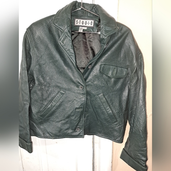 Womens STUDIO SIENNA leather jacket - Picture 1 of 3